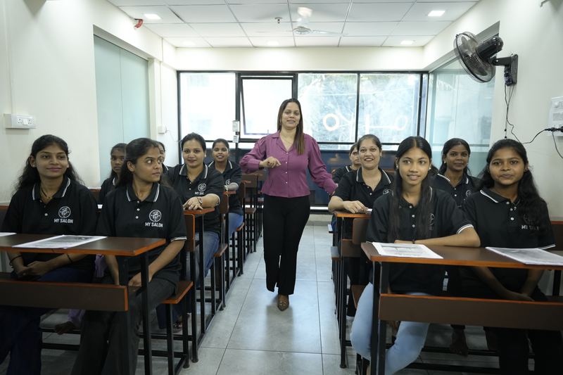 The My Salon team in a training session